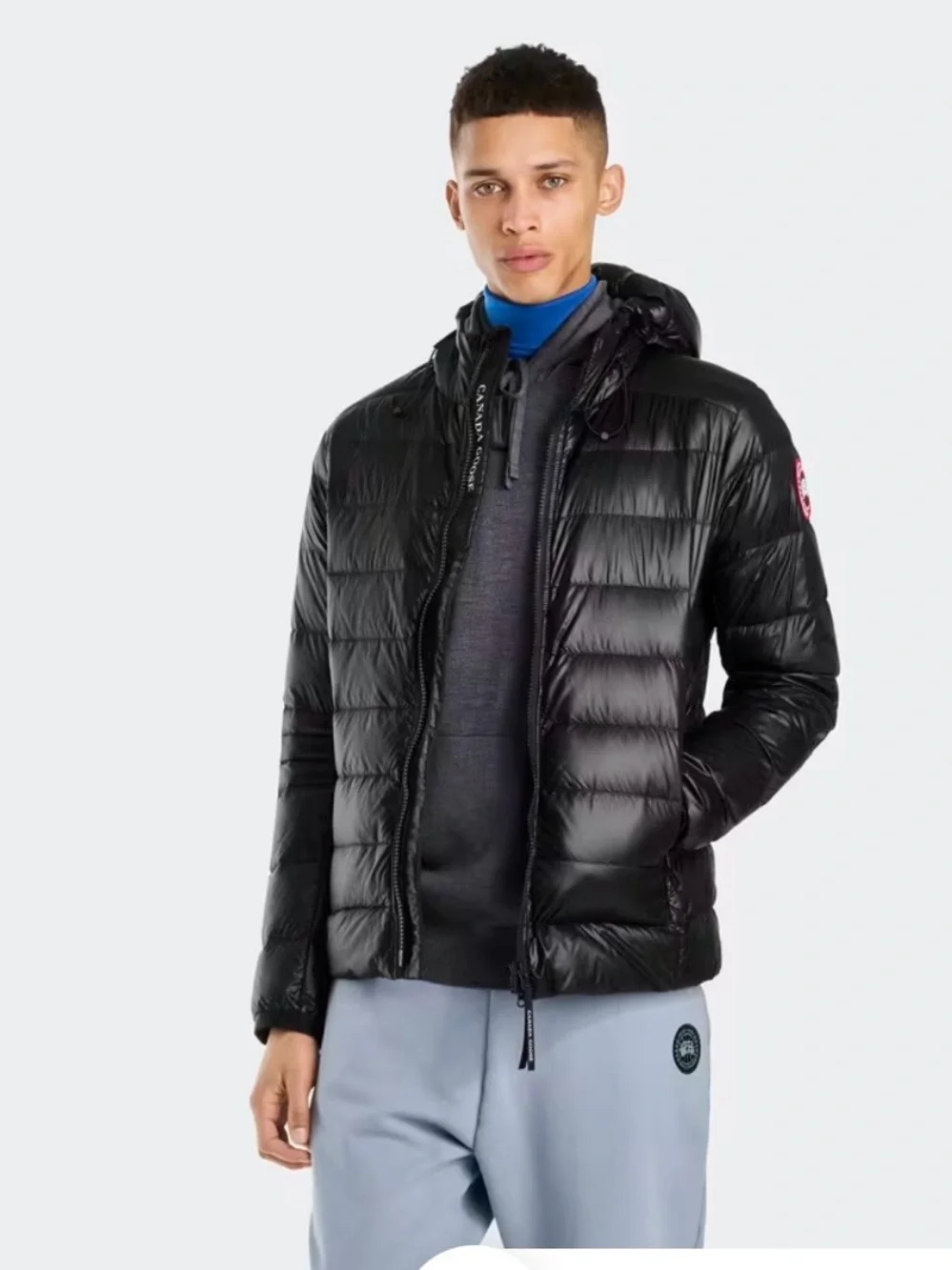 Canada Goose Crofton Men's Black Quilted Hooded Puffer Jacket